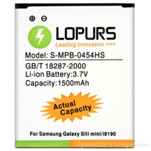 LOPURS High Capacity Business Battery for Samsung Galaxy SIII Mini/i8190 (Actual Capacity: 1500mAh)